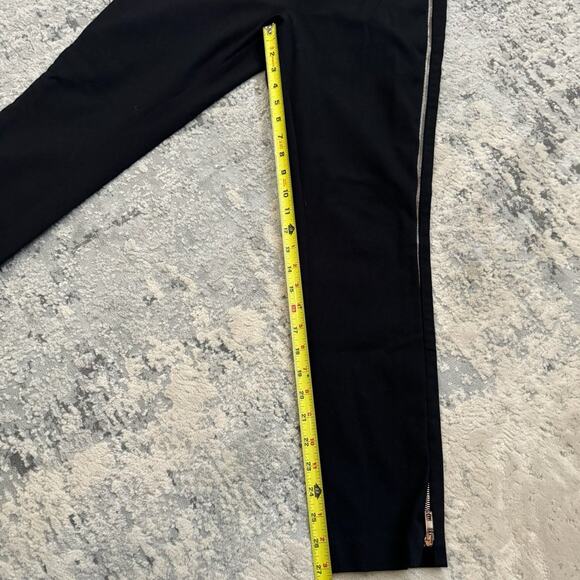 Rag & Bone Black Pants with Gold Zippers - Size 10 - Picture 6 of 8